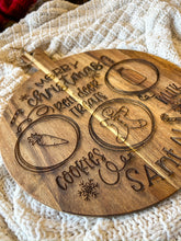Load image into Gallery viewer, Dear Santa cookie tray cutting board - round | READY TO SHIP