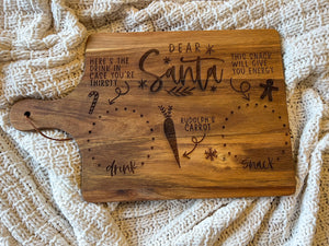 Dear Santa cookie tray cutting board-large | READY TO SHIP