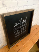 Load image into Gallery viewer, Sweet girl you are more than we ever expected and better than we ever imagined | framed wood sign | Wall art | Above crib wall decor