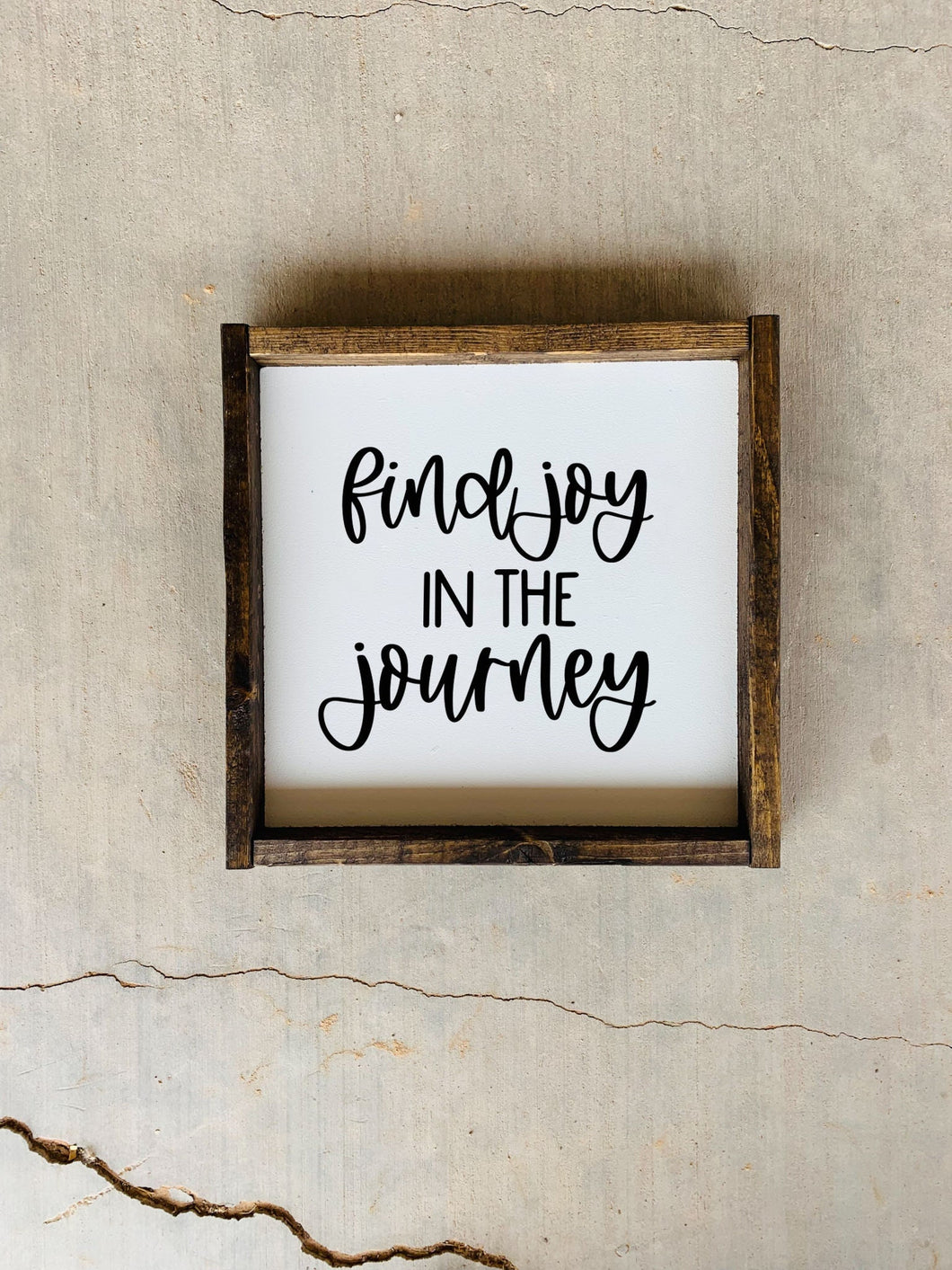 Find joy in the journey | framed wood sign | Wall art