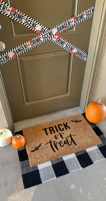 Trick or Treat | Halloween Doormat | Halloween Decor | Welcome Mat | Home Doormat | Fall Doormat | Entryway Decor