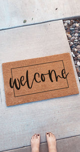 Welcome | Doormat | Front Porch Decor | Welcome Mat | Home Doormat