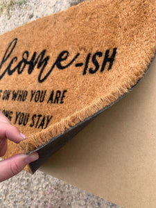 No need to knock we know you’re here - the dogs Doormat | Front Porch Decor | Welcome Mat | Home Doormat | Entry way decor | Dog lover gift