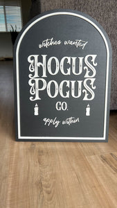 Hocus Pocus Co. Halloween Wood Sign