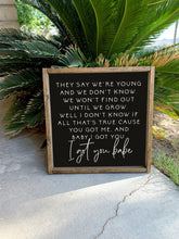 Load image into Gallery viewer, I got you babe framed wood sign | Anniversary gift | Master bedroom wall decor | Wall art