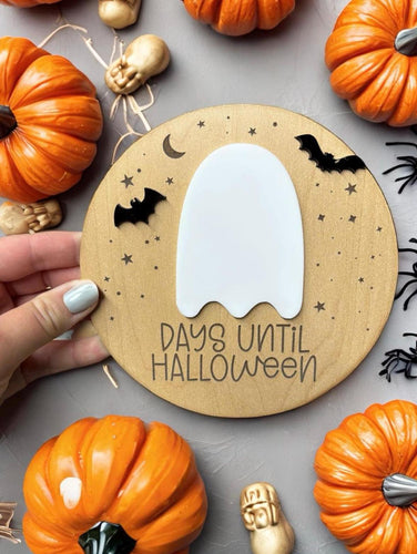 Halloween acrylic countdown | Days until Halloween sign | Dry erase Board | Ghost countdown