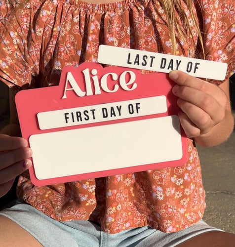 First day of school pictures | last day of school | Back to school | Acrylic sign