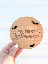 Load image into Gallery viewer, My fist Halloween sign | My first holiday | Newborn photography | Holiday milestones