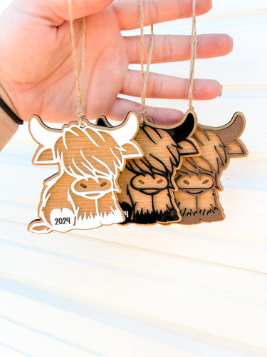 Highland Cow Christmas Ornament | custom gift