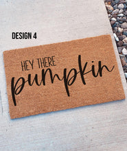 Load image into Gallery viewer, Hello Pumpkin | Hey there Pumpkin | Halloween Doormat | Halloween Decor | Welcome Mat | Home Doormat | Fall Doormat