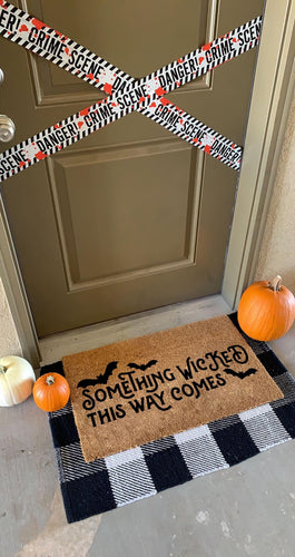 Something wicked this way comes | Halloween Doormat | Halloween Decor | Welcome Mat | Home Doormat | Fall Doormat | Entryway Decor