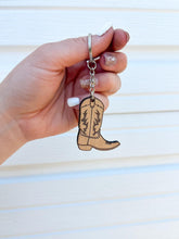 Load image into Gallery viewer, Cowboy boot keychain | acrylic | cowgirl boot keychain | southern style gift