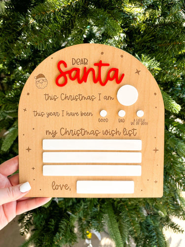 Dear Santa Christmas wish list sign | Christmas activities | Holiday milestones