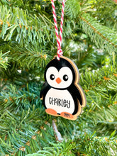 Load image into Gallery viewer, Personalized Penguin Christmas Ornament | custom name gift