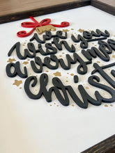 Load image into Gallery viewer, We wish you a merry Christmas | Ornament shape picture | framed wood sign