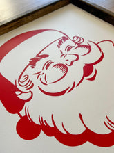 Load image into Gallery viewer, Vintage Santa face picture | framed wood sign