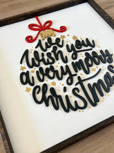Load image into Gallery viewer, We wish you a merry Christmas | Ornament shape picture | framed wood sign