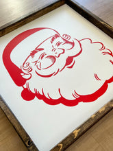 Load image into Gallery viewer, Vintage Santa face picture | framed wood sign