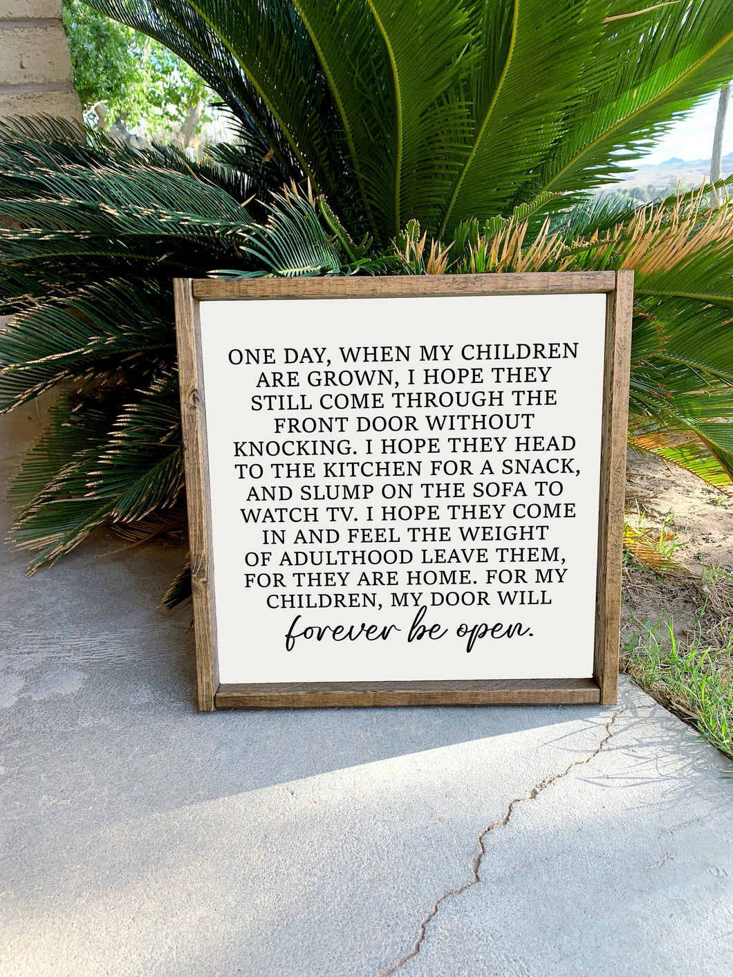 One day when my children are grown | framed wood sign | Parents gift Mothers day gift | Wall art | Entryway decor | Grandparents gift