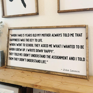 When I was 5 years old | framed wood sign | Wall art