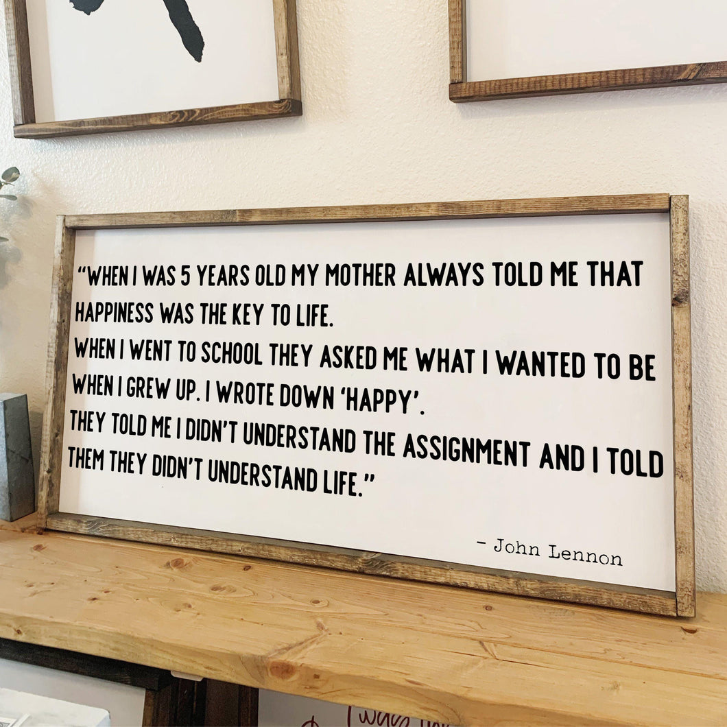 When I was 5 years old | framed wood sign | Wall art