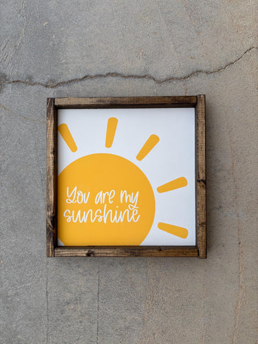 You are my sunshine | framed wood sign | Nursery wall sign | Kids room decor | Wall art