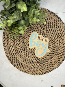 Gender reveal sign | It’s a girl | it’s a boy | birth announcement | baby announcement photo prop | sign for hospital | Wall art