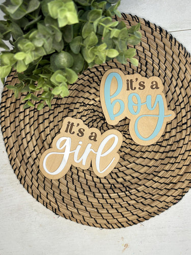 Gender reveal sign | It’s a girl | it’s a boy | birth announcement | baby announcement photo prop | sign for hospital | Wall art