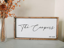 Load image into Gallery viewer, Wedding gift last name sign personalized | Entryway Wall Art | Farmhouse Home Decor