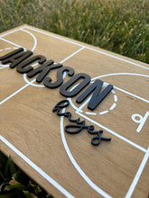Load image into Gallery viewer, Personalized 3D name sign Basketball Court Sign – Custom Name Wall Decor for Boys’ Room | nursery room wall sign