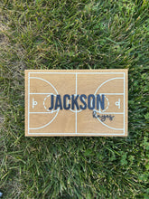 Load image into Gallery viewer, Personalized basketball court name for kids bedroom | Boys name nursery sign | Custom Name Wall Decor for Boys Room | nursery room wall sign