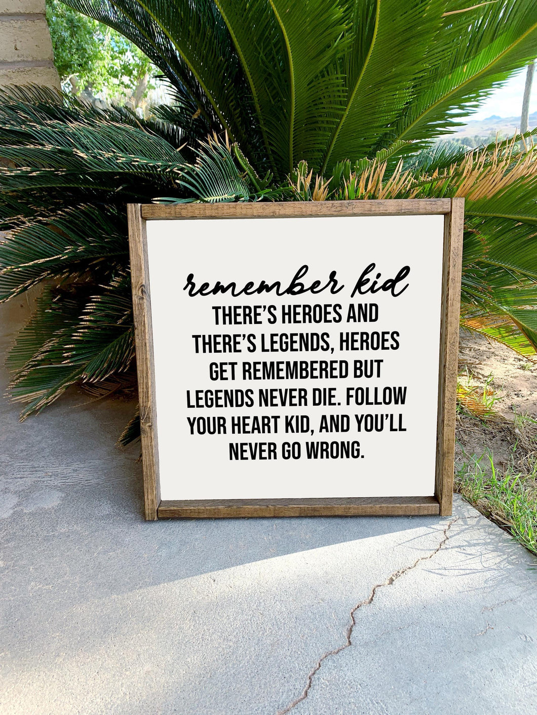 The sandlot - heroes get remember but legends never die quote | framed wood sign | Wall art | Boys room wall decor | Baseball wall sign