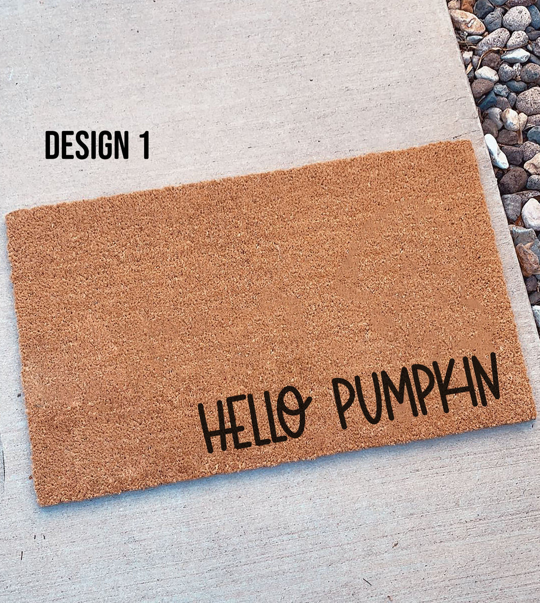 Hello pumpkin  Doormat