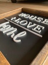 Load image into Gallery viewer, House plus love | Framed wood sign