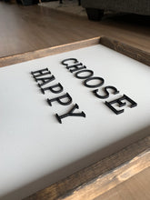 Load image into Gallery viewer, Choose happy | Framed wood sign