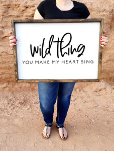 Wild thing | Framed wood sign